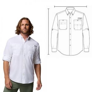 CAMISA TAMIAMI MEN ML COLUMBIA personalizada